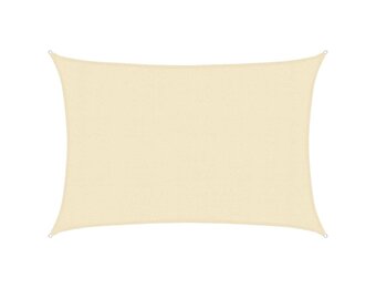 vidaXL Zonnezeil 3x4,5m HDPE Crème - Nu 62% Korting!