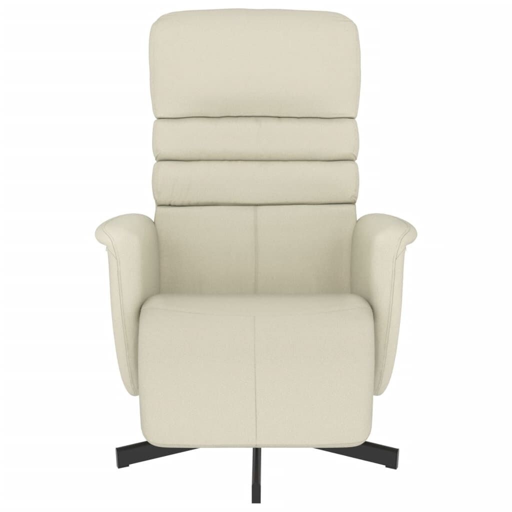 vidaXL Fauteuil met Voetensteun (Kunstleer Crème) - 35% Korting