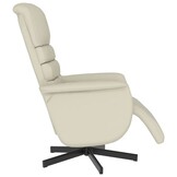 vidaXL Fauteuil met Voetensteun (Kunstleer Crème) - 35% Korting