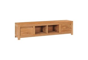 vidaXL Tv-meubel 115x30x35cm Massief Teakhout | Nu 35% Korting!