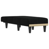 vidaXL Chaise Longue Stof Zwart - 35% Korting