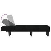vidaXL Chaise Longue Stof Zwart - 35% Korting