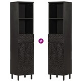 VidaXL Badkamerkast - Massief Mangohout Zwart | 60% Korting