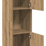 vidaXL Badkamerwandkast 30x30x130cm Artisanaal Eiken - 30% Korting!