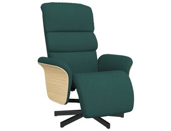 vidaXL Fauteuil Verstelbaar met Voetensteun - Donkergroen | 35% Korting