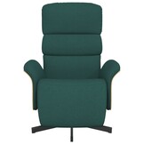 vidaXL Fauteuil Verstelbaar met Voetensteun - Donkergroen | 35% Korting