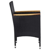 vidaXL Tuinstoelen Set 2x Poly Rattan Zwart - 55% Korting!