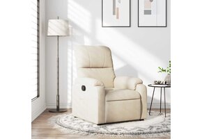 vidaXL Fauteuil Verstelbaar Microvezel Beige - 35% Korting!
