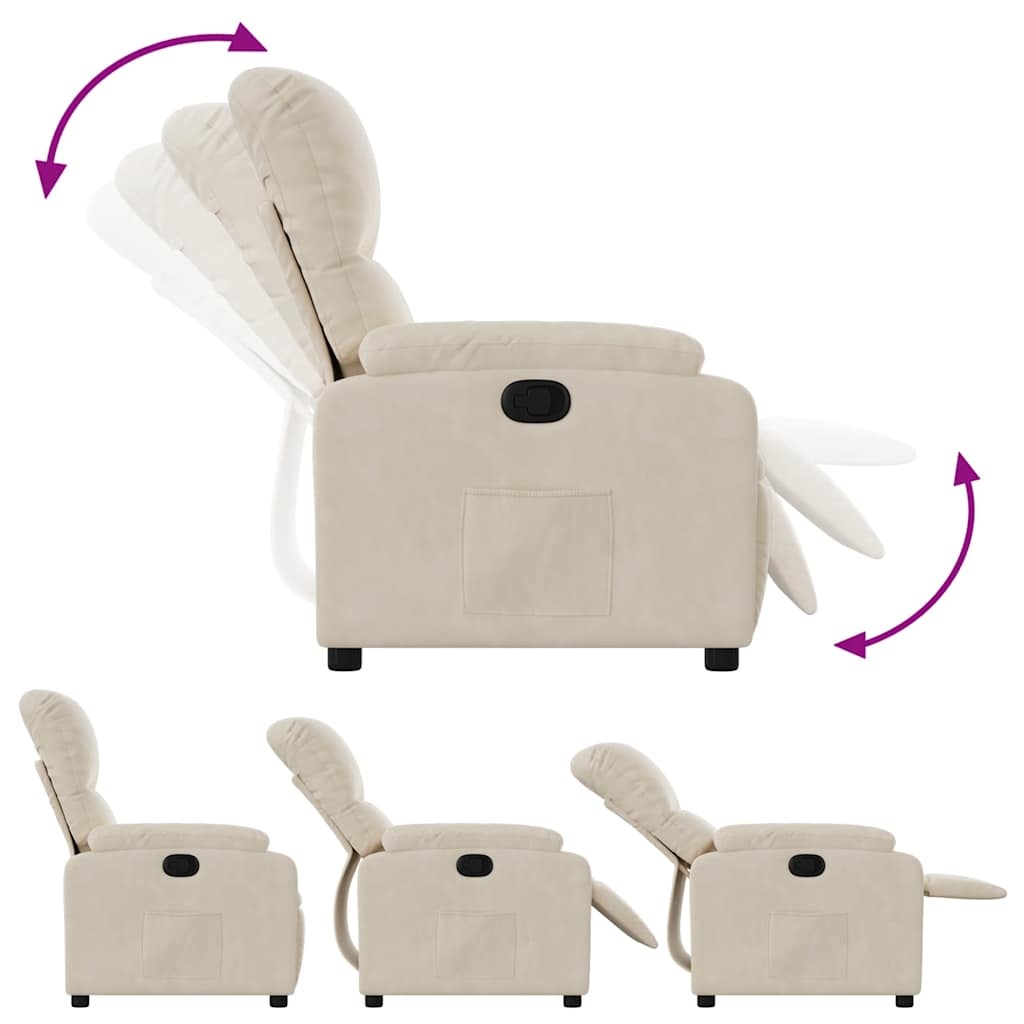 vidaXL Fauteuil Verstelbaar Microvezel Beige - 35% Korting!