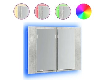 VidaXL Badkamerkast met Spiegel & LED | 55% Korting!