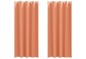 vidaXL Terracotta Gordijnen (2 stuks) - 35% Korting