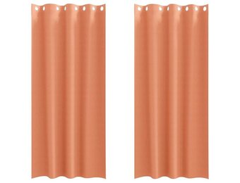 vidaXL Terracotta Gordijnen (2 stuks) - 35% Korting