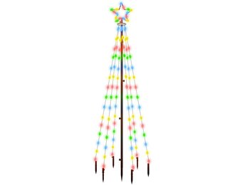 vidaXL Kerstboom met Grondpin - 180 cm - 108 LED's - 55% Korting
