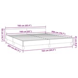 vidaXL Bedframe Taupe Stof 160x200 cm | Nu 35% Korting!