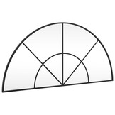 vidaXL Wandspiegel boog 100x50 cm IJzer Zwart - 35% Korting!