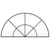 vidaXL Wandspiegel boog 100x50 cm IJzer Zwart - 35% Korting!