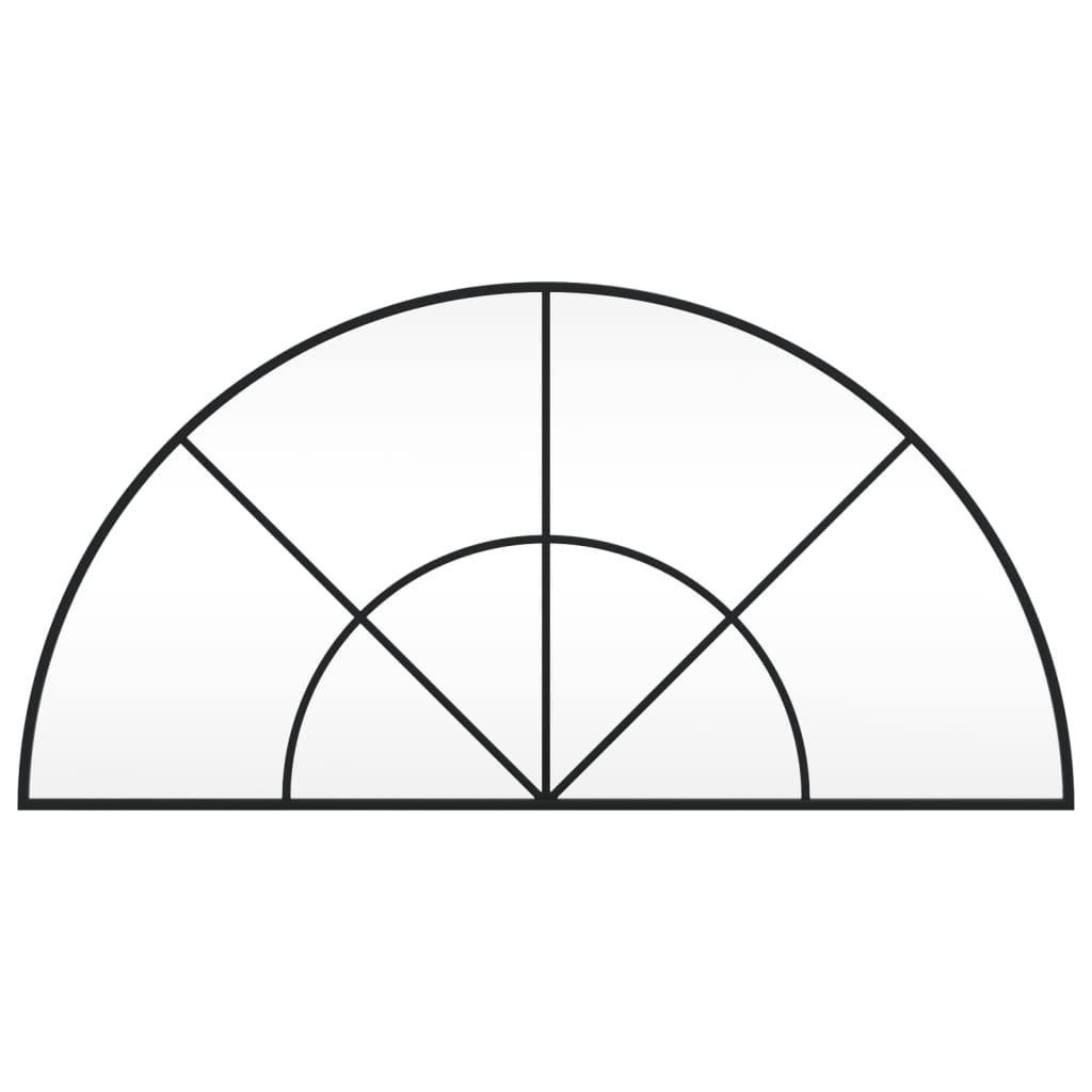 vidaXL Wandspiegel boog 100x50 cm IJzer Zwart - 35% Korting!