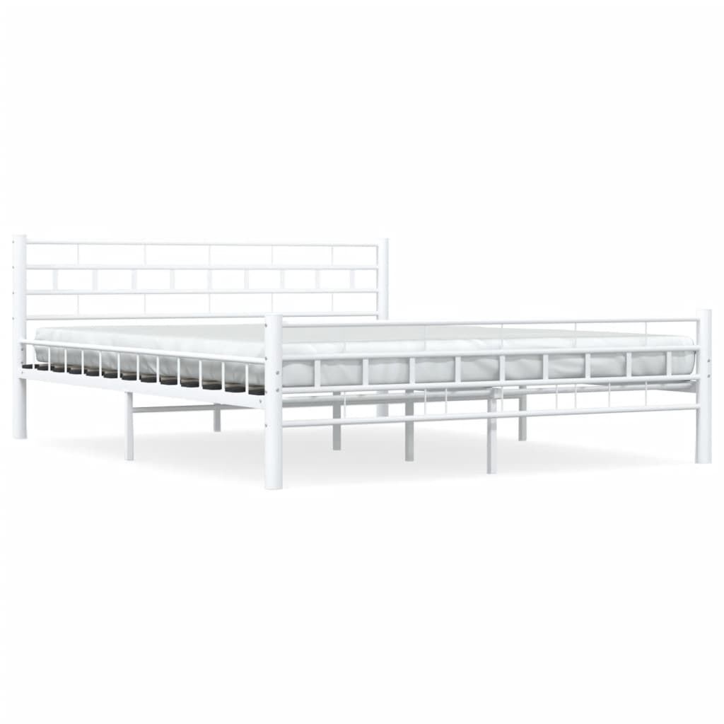 VidaXL Bedframe Metaal Wit 160x200 cm - 55% Korting!