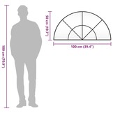 vidaXL Wandspiegel boog 100x50 cm IJzer Zwart - 35% Korting!