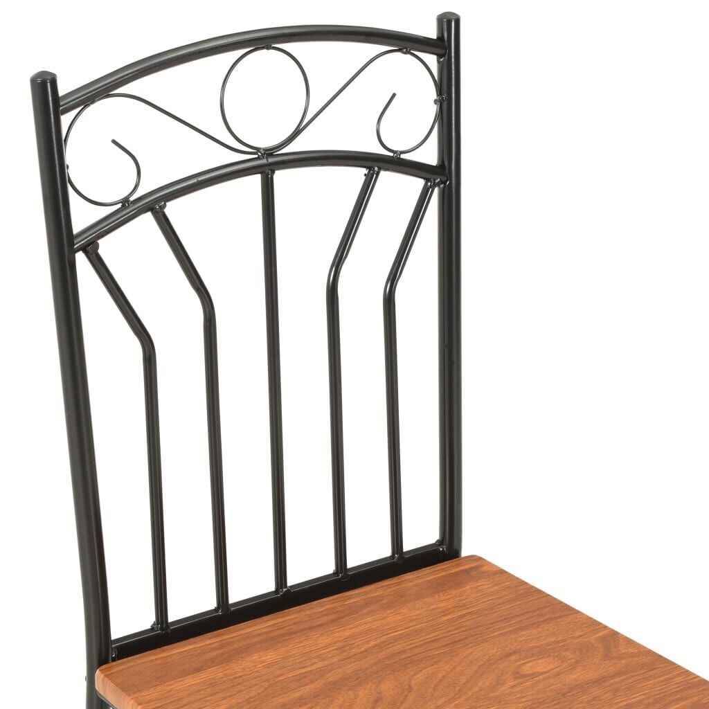 vidaXL Eetkamerstoelen (2 st.) - Bruin/Zwart - Nu 55% Korting!