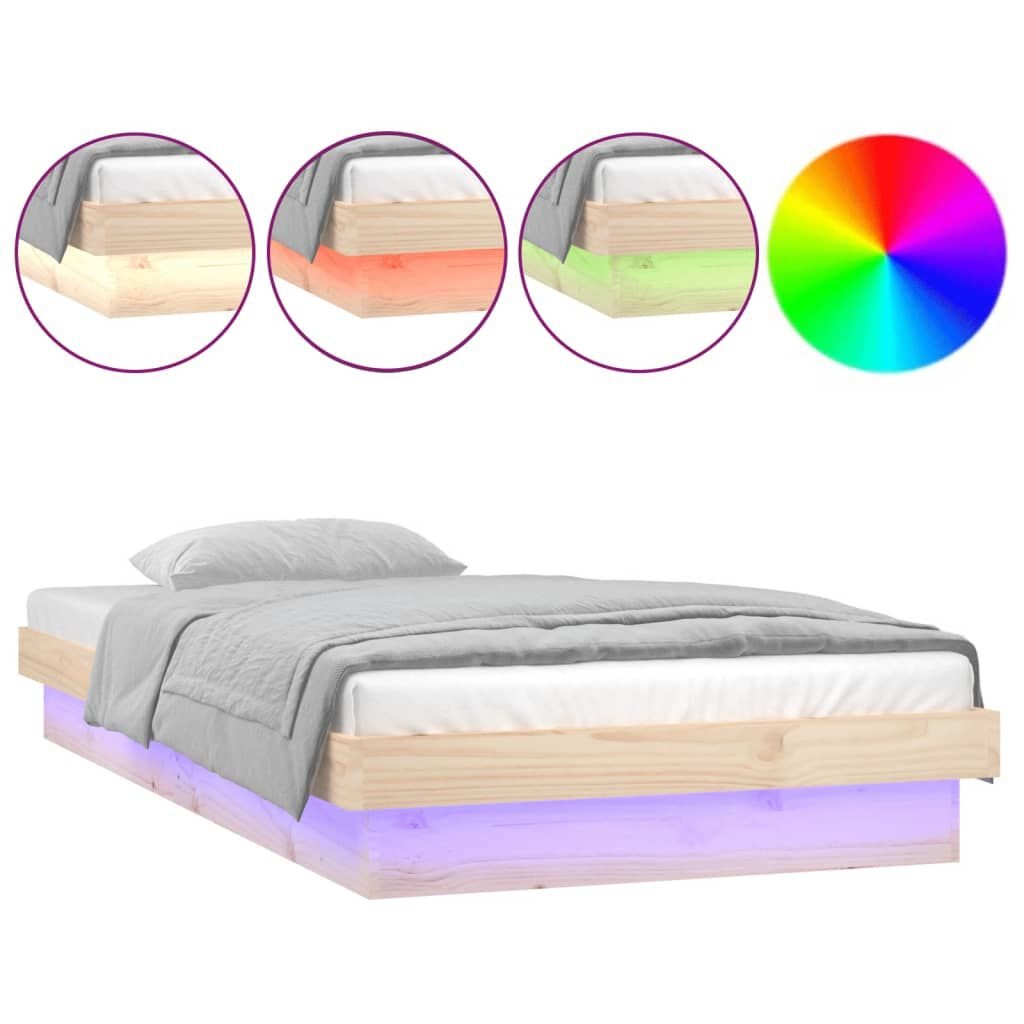 vidaXL Bedframe Hout met LED 90x200cm - 35% Korting!