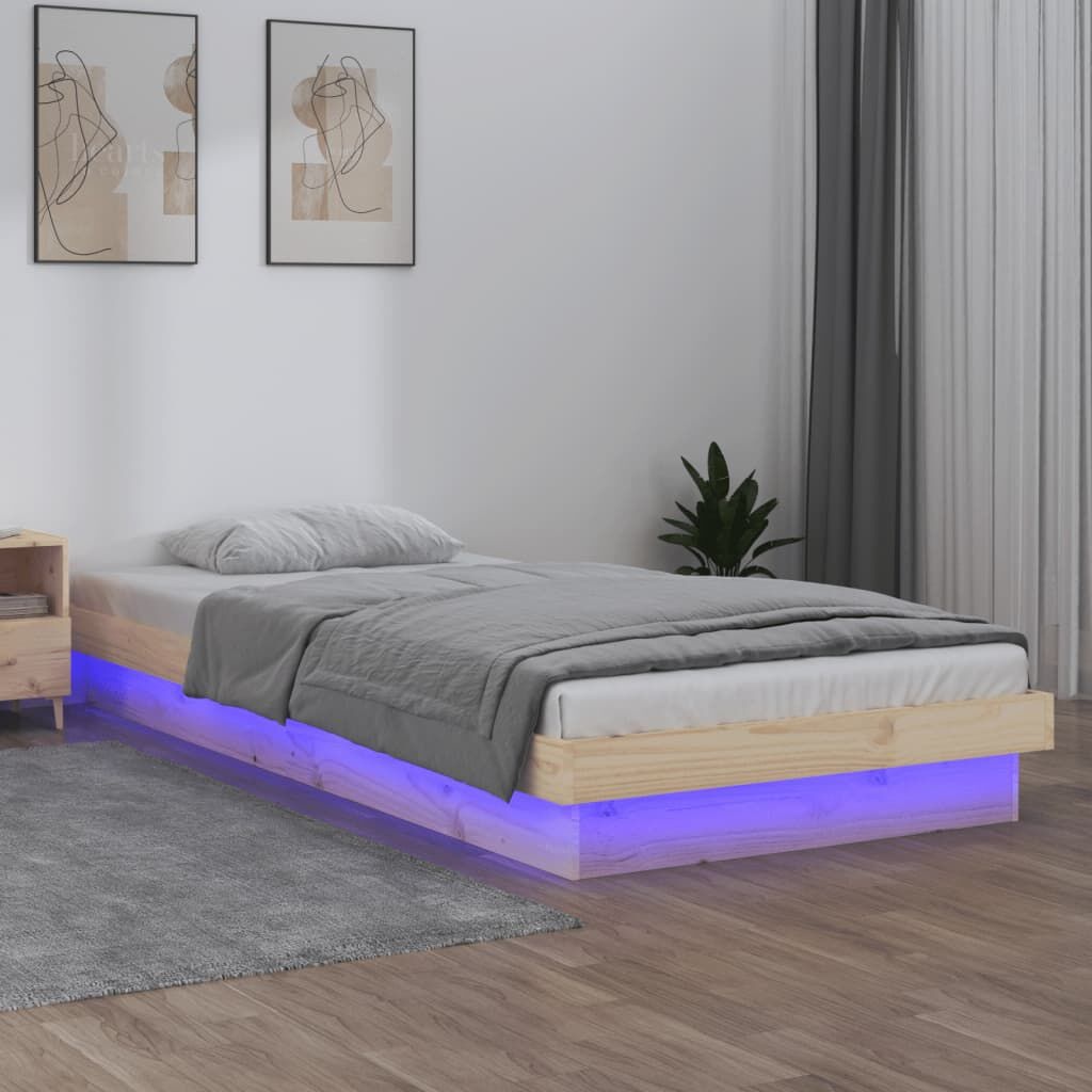 vidaXL Bedframe Hout met LED 90x200cm - 35% Korting!