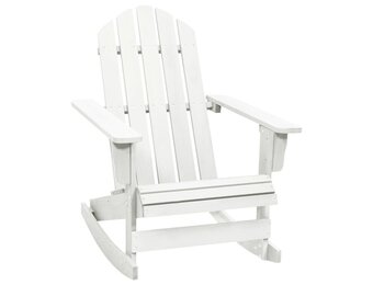 vidaXL Houten Tuinschommelstoel Wit - 35% Korting