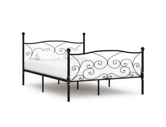 vidaXL Bedframe Metaal Zwart 140x200cm - 35% Korting!