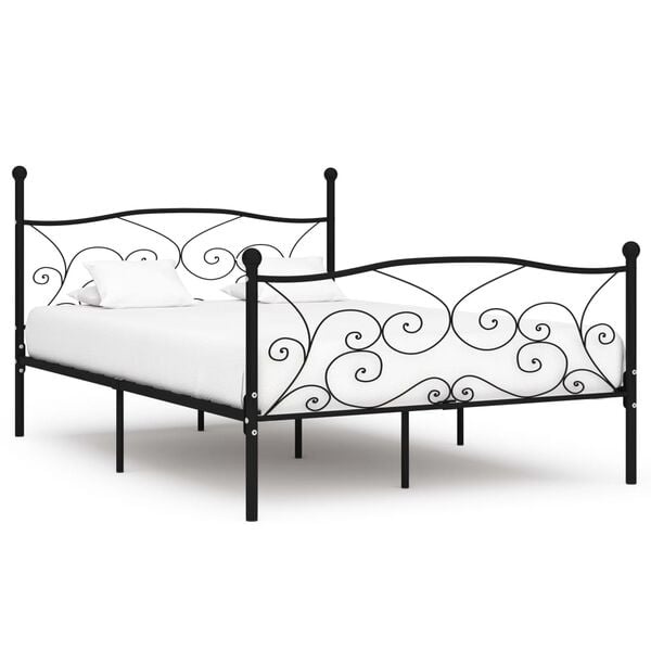 vidaXL Bedframe Metaal Zwart 140x200cm - 35% Korting!