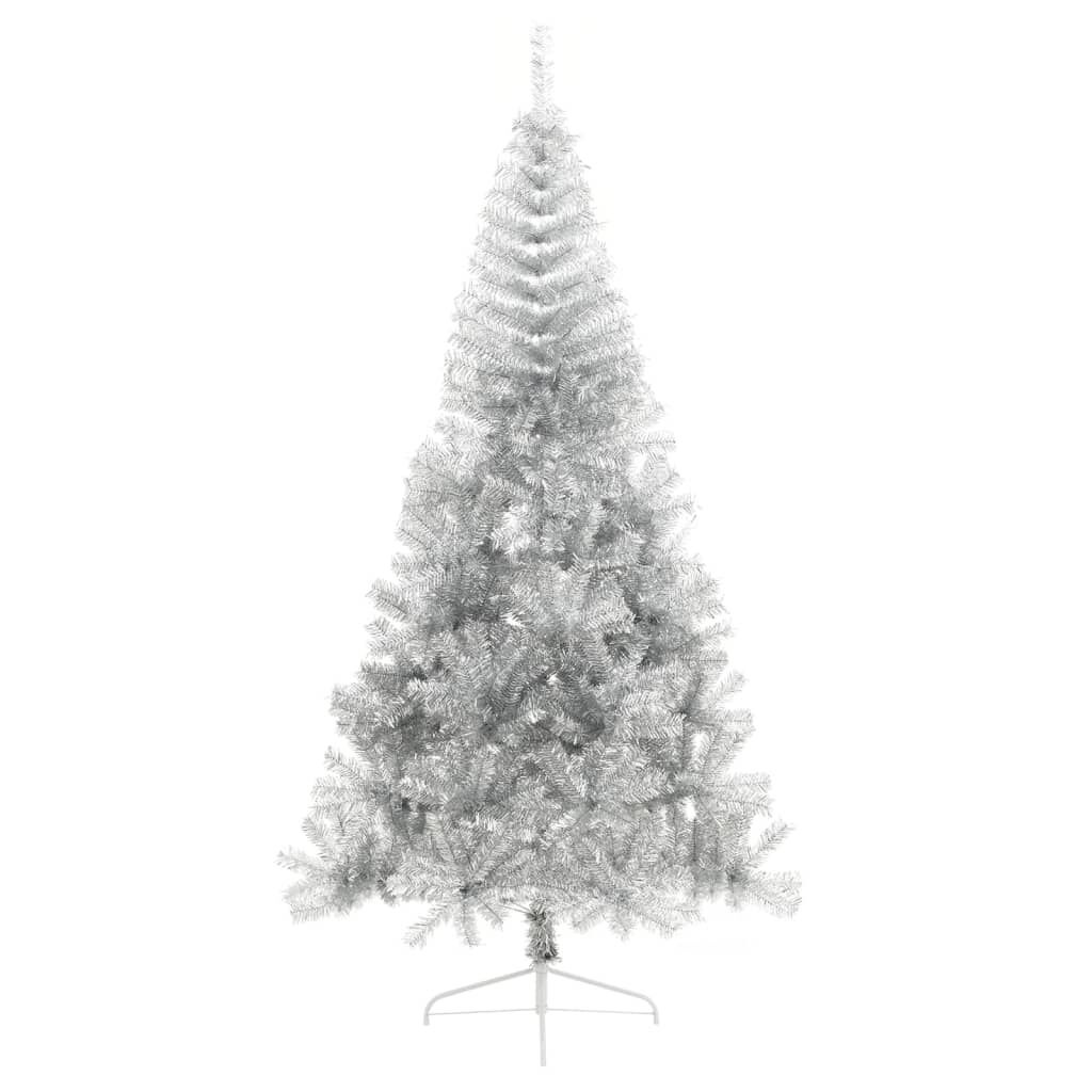 vidaXL Half Kunstkerstboom 210cm Zilver - 55% Korting!