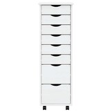 VidaXL Ladekast MOSS 35% Korting - Verrijdbaar Massief Grenenhout Wit