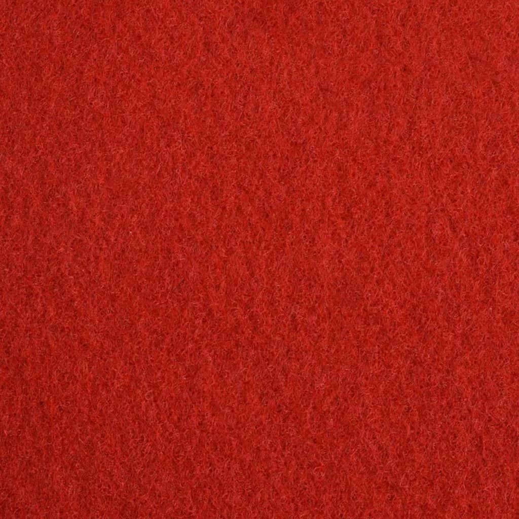vidaXL Tapijt Effen Rood 1x24m - 35% Korting