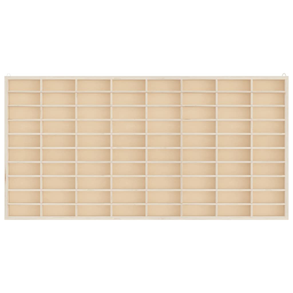 vidaXL Houten verzamelvitrine met 80 vakken 80x4,5x40,5 cm