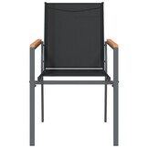 vidaXL Tuinstoelen 2 st. Zwart - Textileen & Staal - 53% Korting!