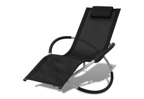 VidaXL Ligbed Staal Geometrisch Zwart/Grijs - Nu met 47% Korting!