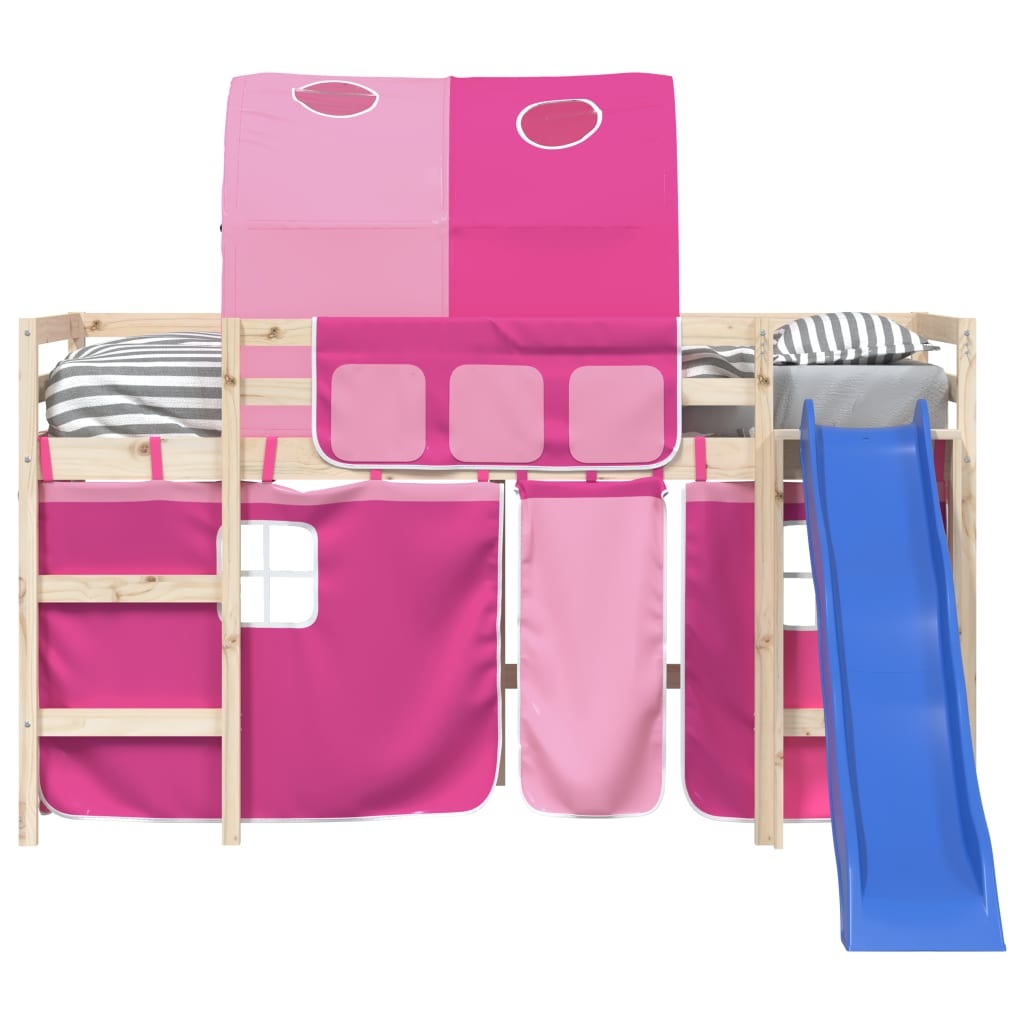 vidaXL Gordijnen & Tunnel Hoogslaper Roze - 37% Korting!