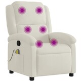 vidaXL Massagestoel Fluweel Crème | 35% Korting