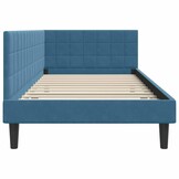 vidaXL Hoekbed Blauw 100x200 cm Fluweel | -55% Korting!