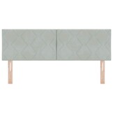 vidaXL Hoofdbord Fluweel Lichtgrijs 144cm - Nu 30% Korting!