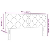 vidaXL Hoofdbord Fluweel Lichtgrijs 144cm - Nu 30% Korting!