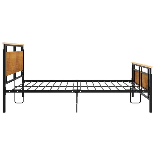 vidaXL Bedframe Metaal Zwart 200x200cm - 55% Korting