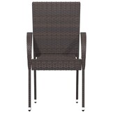 vidaXL Tuinstoelen Stapelbaar Poly Rattan Bruin - 73% Korting!