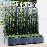 vidaXL Plantenbak met Latwerk (120x40x121,5 cm) - 41% Korting!