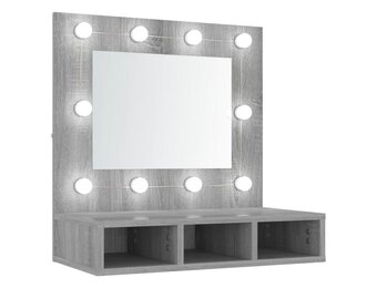 vidaXL Spiegelkast met LED 60cm - 60% Korting!