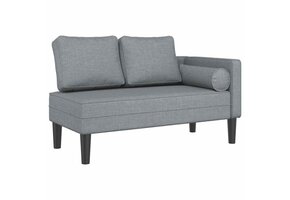 vidaXL Chaise longue lichtgrijs (stof) - 55% korting