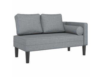 vidaXL Chaise longue lichtgrijs (stof) - 55% korting