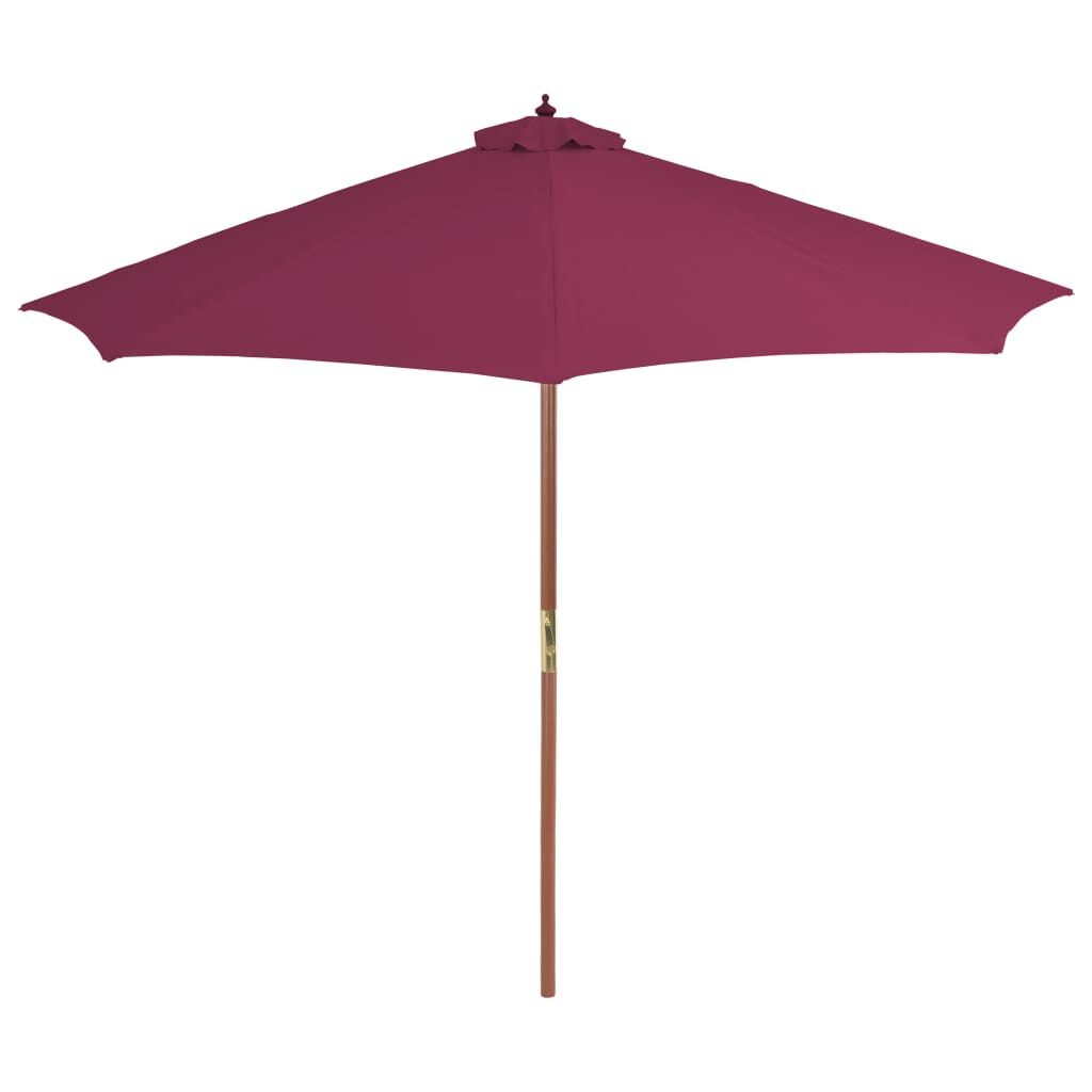 vidaXL Parasol Hout 300cm Bordeauxrood - Nu 59% Korting!
