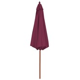 vidaXL Parasol Hout 300cm Bordeauxrood - Nu 59% Korting!