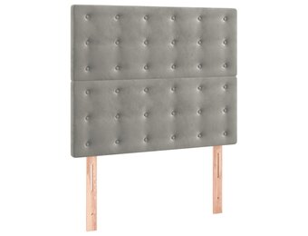 vidaXL Hoofdborden 2 st fluweel lichtgrijs - 65% Korting!