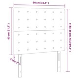 vidaXL Hoofdborden 2 st fluweel lichtgrijs - 65% Korting!